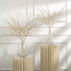 4-Pack Artificial Curly Willow Branches Metallic Gold - Decorative Bendable Long Stem Twig Sprays for Weddings Photo Shoots & Floral Designs 39"