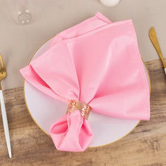 5 Pack Scuba 20"x20" Napkins Pink - Durable & Reusable Dinner Napkins