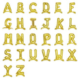 27" Gold Self Standing Helium Air Mylar Foil Letter and Number Balloons