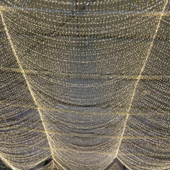 10ft x 40ft Warm White 1200 LED Curtain String Lights with 8 Modes & Inline Memory Controller, Plug-In End-to-End Connectable Fairy Lights for Indoor Outdoor Use