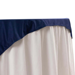 Scuba 54"x54" Table Overlay Square Tablecloth Navy Blue - Wrinkle Free & Stain Resistant Table Cover