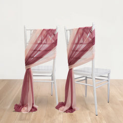 20-Pack Sheer Chair Drape Decor in Mauve and Blush – 9ft Shimmer Sash, Wrinkle-Free