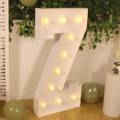 Giant LED Marquee Light Up Letter "Z", White 4ft Pre-Cut Foam Board with 10 Warm White Battery Operated LEDs, Glue Gun and Sticks