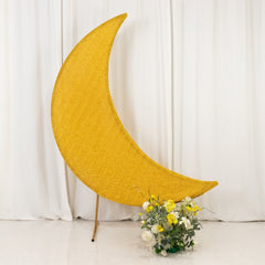 Gold Moon Backdrop Stand Cover Shimmer in Tinsel Spandex – Fitted Sparkly Wedding Arch Cover – 6.5ft