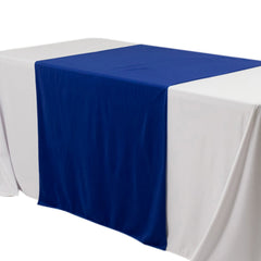 Scuba Polyester 36"x72" Wide Table Runner Royal Blue - Wrinkle-Free Trade Show Table Linen
