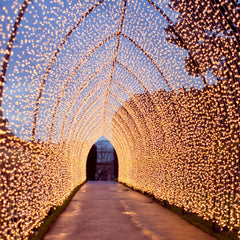 10ftx30ft Warm White 900 LED Curtain String Lights with 8 Modes & Inline Memory Controller, Plug In Waterproof Fairy Lights for Indoor Outdoor Backdrop