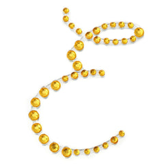 12 Pack 1.5" Gold Rhinestone Monogram Letter Jewel Sticker Self Adhesive DIY Diamond Decor - E