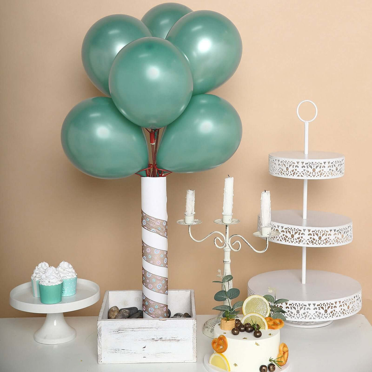 25 Pack 10" Matte Pastel Dusty Blue Helium Air Latex Party Balloons