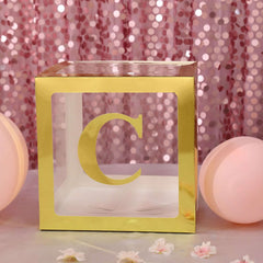 4 Pack 5" Metallic Gold Alphabet Stickers Banner, Customizable Stick on Gold Letters - C