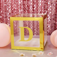 4 Pack 5" Metallic Gold Alphabet Stickers Banner, Customizable Stick on Gold Letters - D