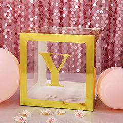 4 Pack 5" Metallic Gold Alphabet Stickers Banner, Customizable Stick on Gold Letters - Y
