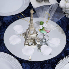 4-Pack Hanging Wall Decor Round Glass Mirror Table Centerpiece - Decorative Reflective Display 12"