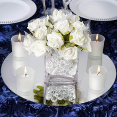 4-Pack Hanging Wall Decor Round Glass Mirror Table Centerpiece - Decorative Reflective Display 14"