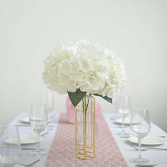 5 Bushes Cream Artificial Silk Hydrangea Flower Bouquets