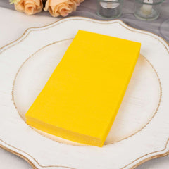 50-Pack Paper Napkins Yellow - Soft Disposable 2-Ply Dinner Napkins for Weddings