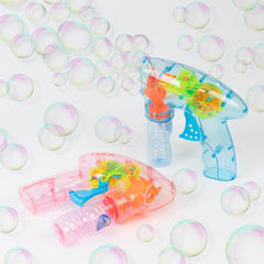 6-Pack LED Bubble Guns Party Favor Bubbles with Solution & Refillable Bottles – Fun Favors for Weddings, Kids Parties, No Batteries Required