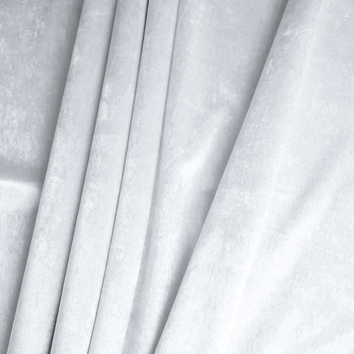 65"x5 Yards White Crushed Velvet Fabric Bolt, DIY Craft Fabric Roll