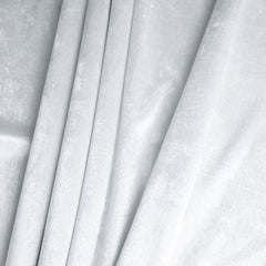 65"x5 Yards White Crushed Velvet Fabric Bolt, DIY Craft Fabric Roll