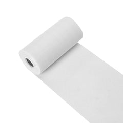 6"x10 Yards White Polyester Burlap Fabric Roll