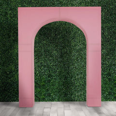8ft Pink Spandex Backdrop Stand Cover for Arc de Triomphe Stand, Stretch Fitted Floral Balloon Frame Wedding Arch Cover
