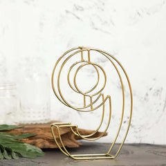 8" Tall Gold Freestanding 3D Decorative Metal Wire Numbers, Wedding Table Numbers -9