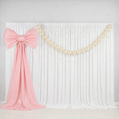 7ft Giant Blush Pink Bow Tie Décor for Backdrops – Wedding & Event Photo Booth Decoration