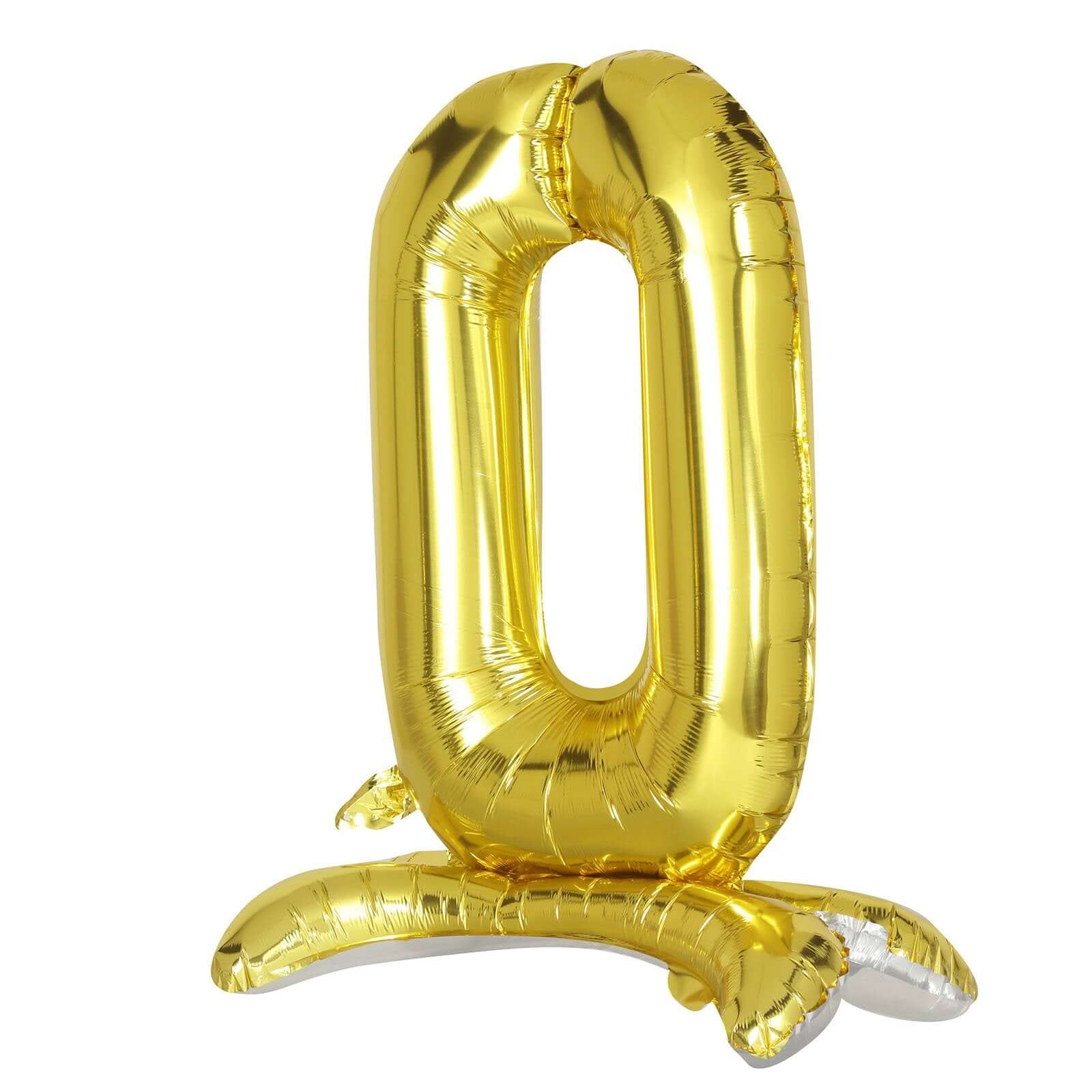 27" Gold Self Standing Helium Air Mylar Foil Letter and Number Balloons