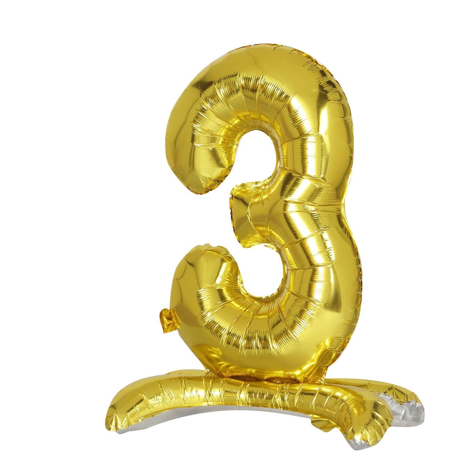 27" Gold Self Standing Helium Air Mylar Foil Letter and Number Balloons