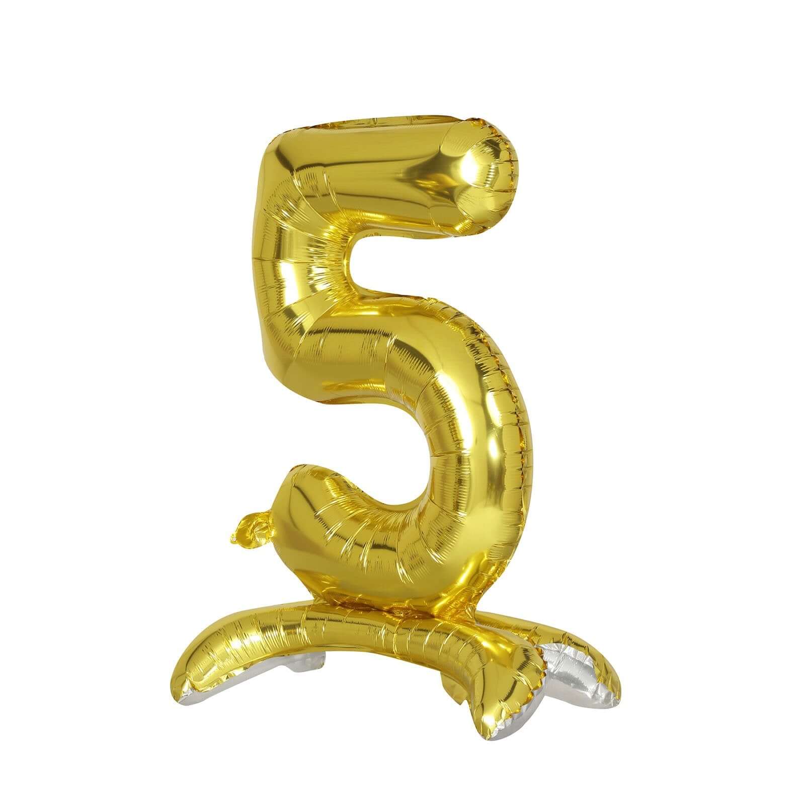 27" Gold Self Standing Helium Air Mylar Foil Letter and Number Balloons