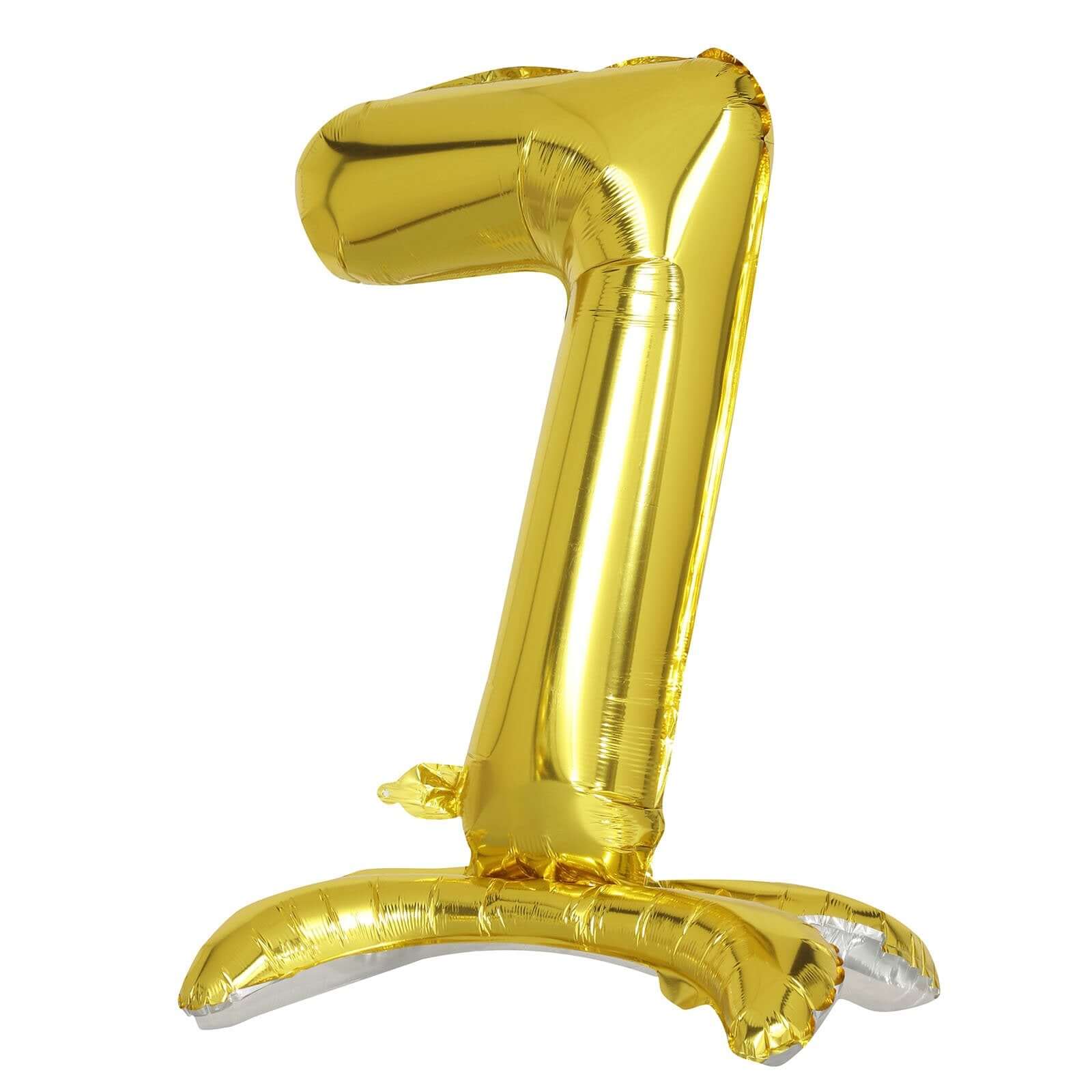 27" Gold Self Standing Helium Air Mylar Foil Letter and Number Balloons