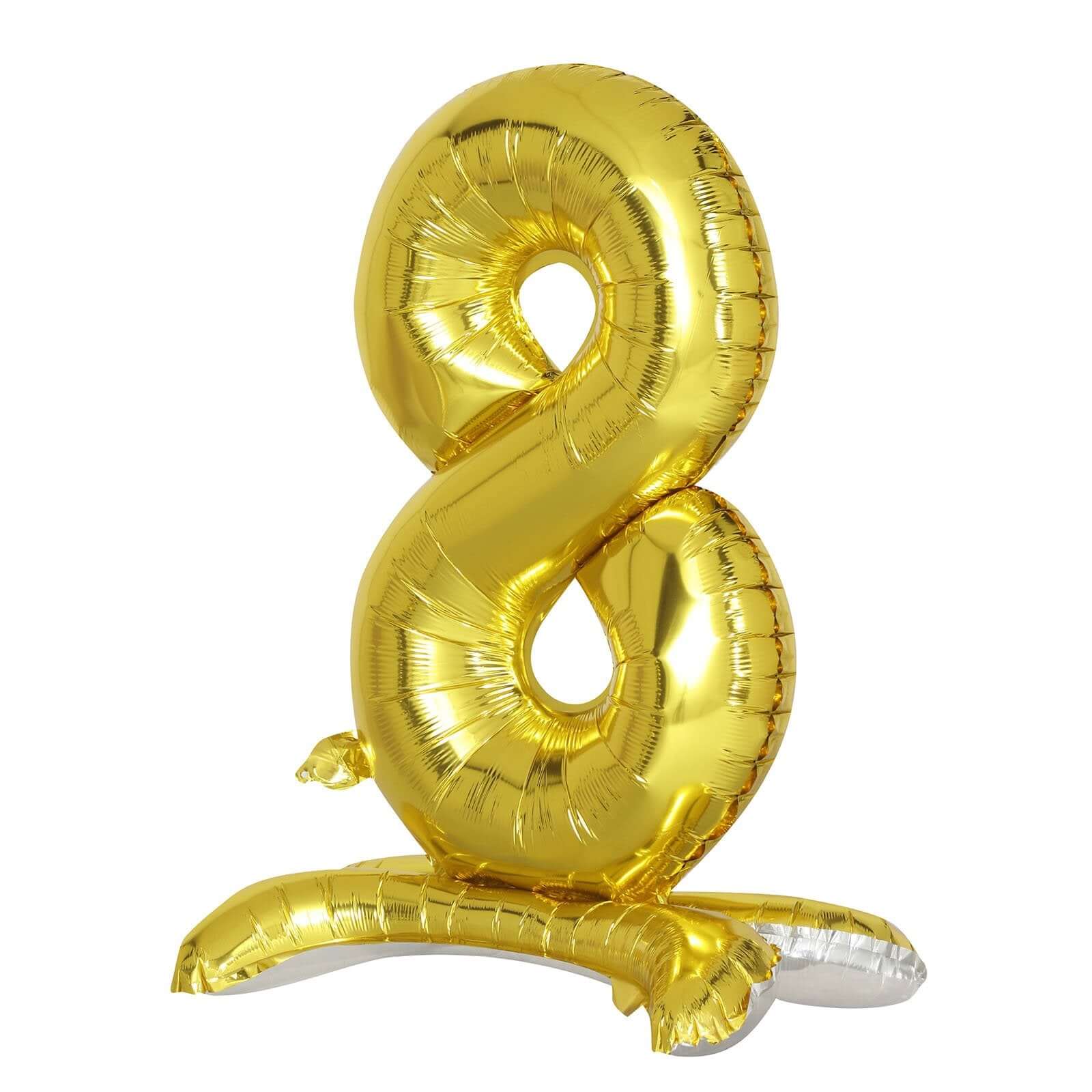 27" Gold Self Standing Helium Air Mylar Foil Letter and Number Balloons
