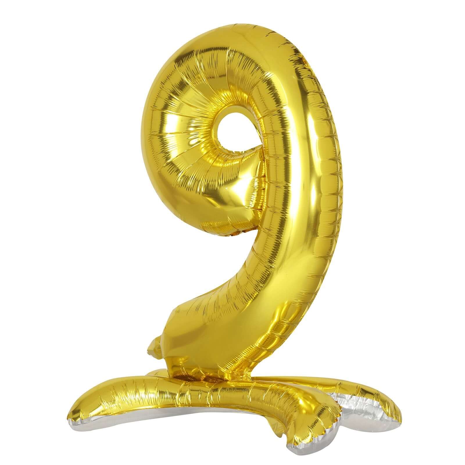 27" Gold Self Standing Helium Air Mylar Foil Letter and Number Balloons