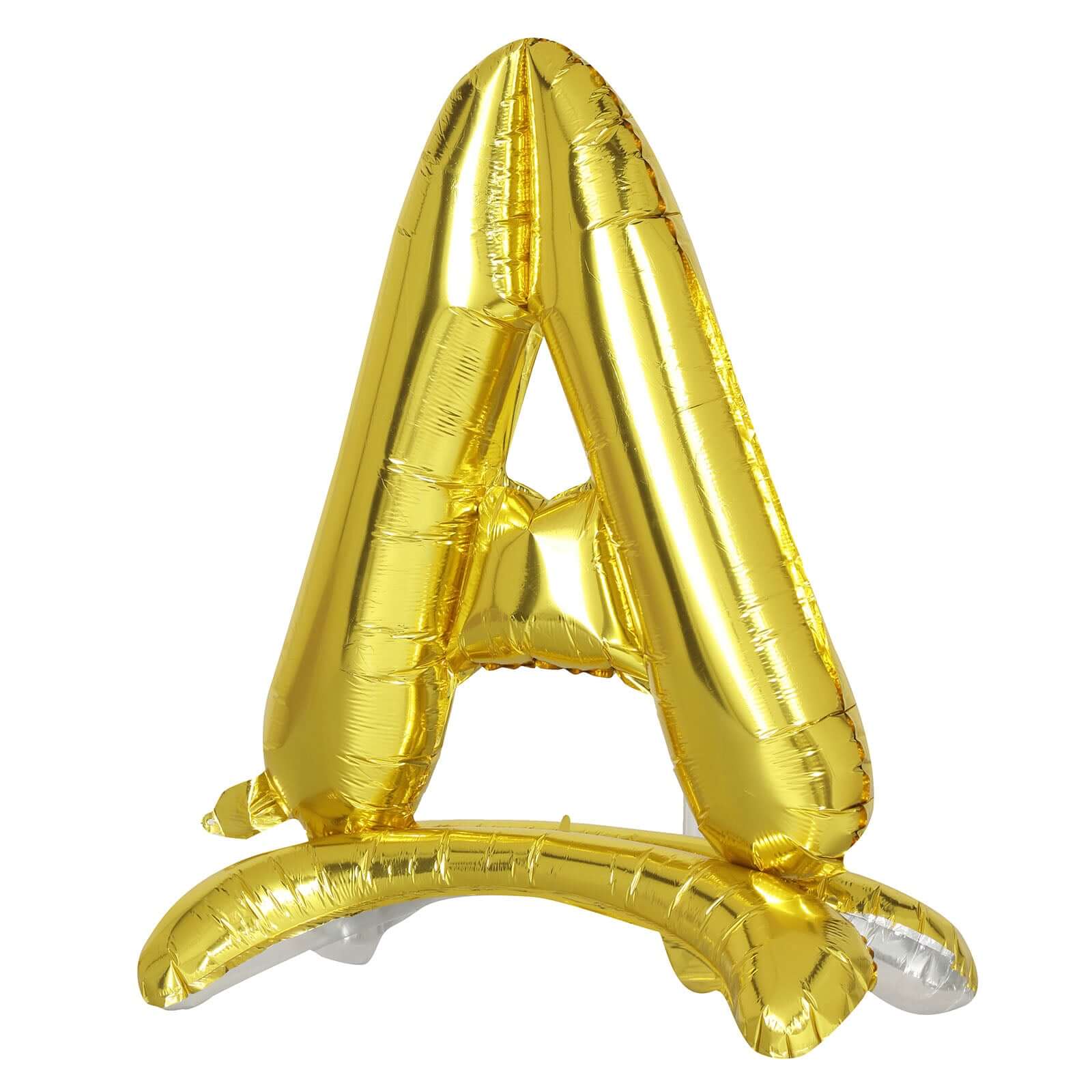 27" Gold Self Standing Helium Air Mylar Foil Letter and Number Balloons