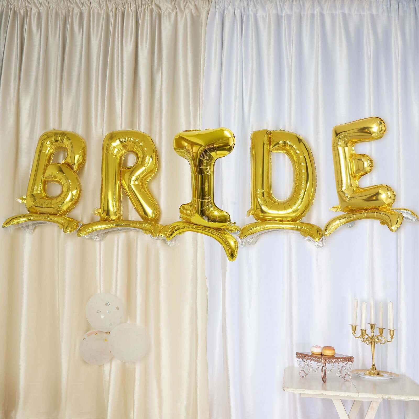 27" Gold Self Standing Helium Air Mylar Foil Letter and Number Balloons