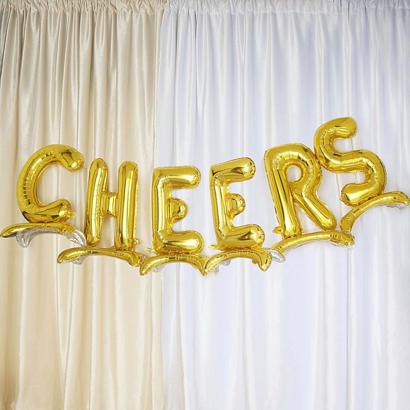 27" Gold Self Standing Helium Air Mylar Foil Letter and Number Balloons