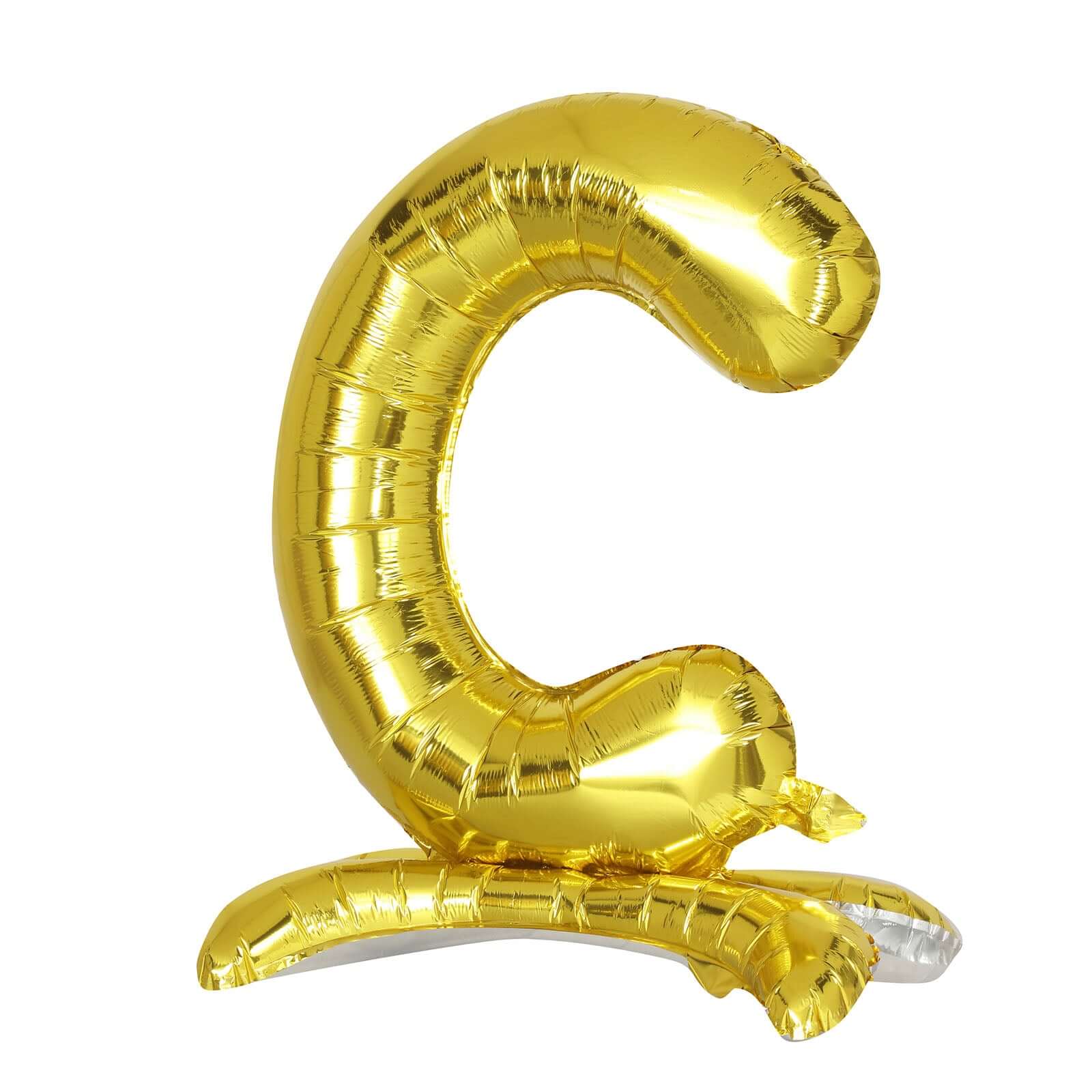27" Gold Self Standing Helium Air Mylar Foil Letter and Number Balloons