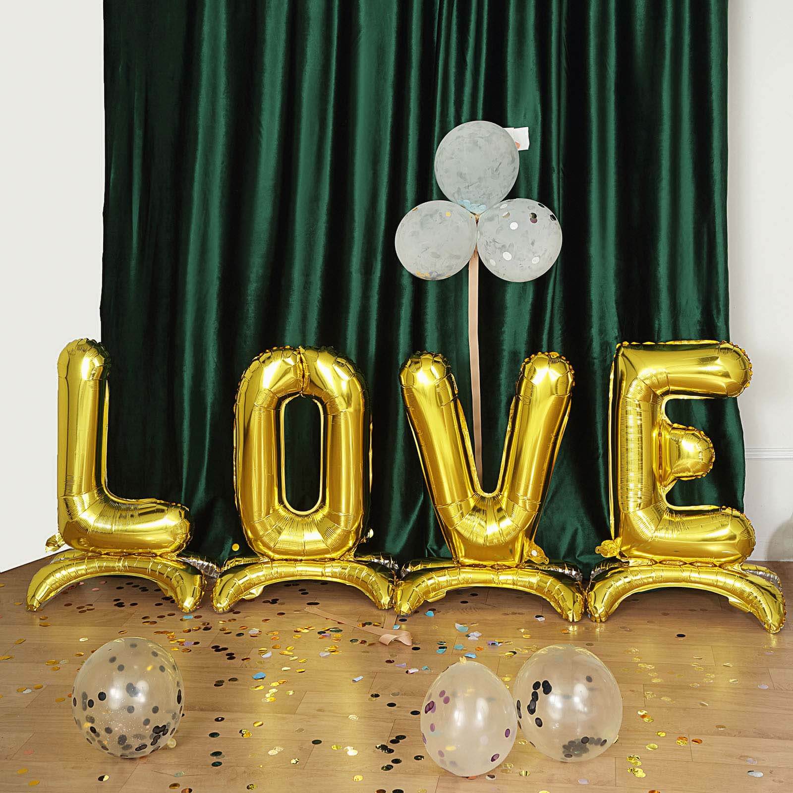 27" Gold Self Standing Helium Air Mylar Foil Letter and Number Balloons