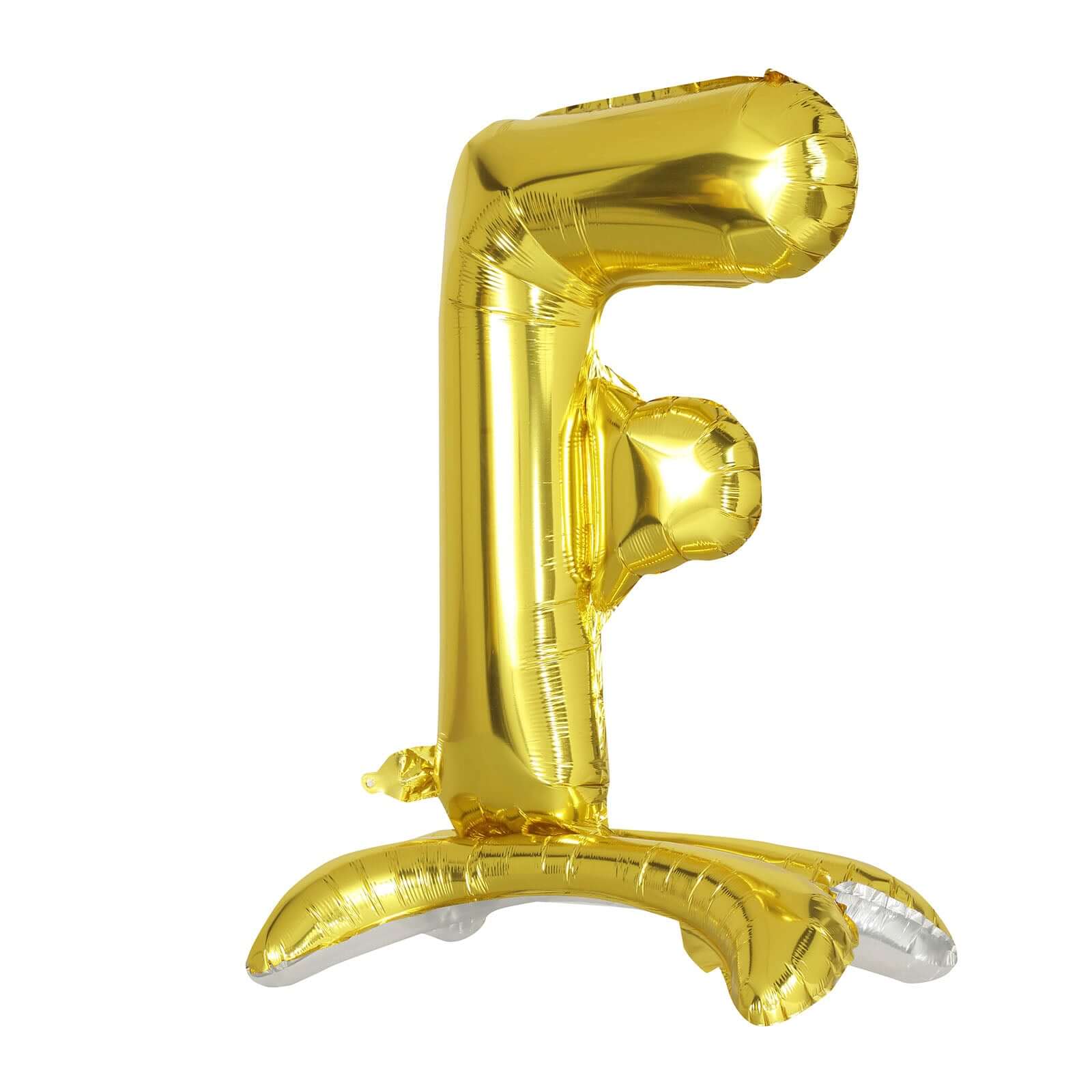 27" Gold Self Standing Helium Air Mylar Foil Letter and Number Balloons