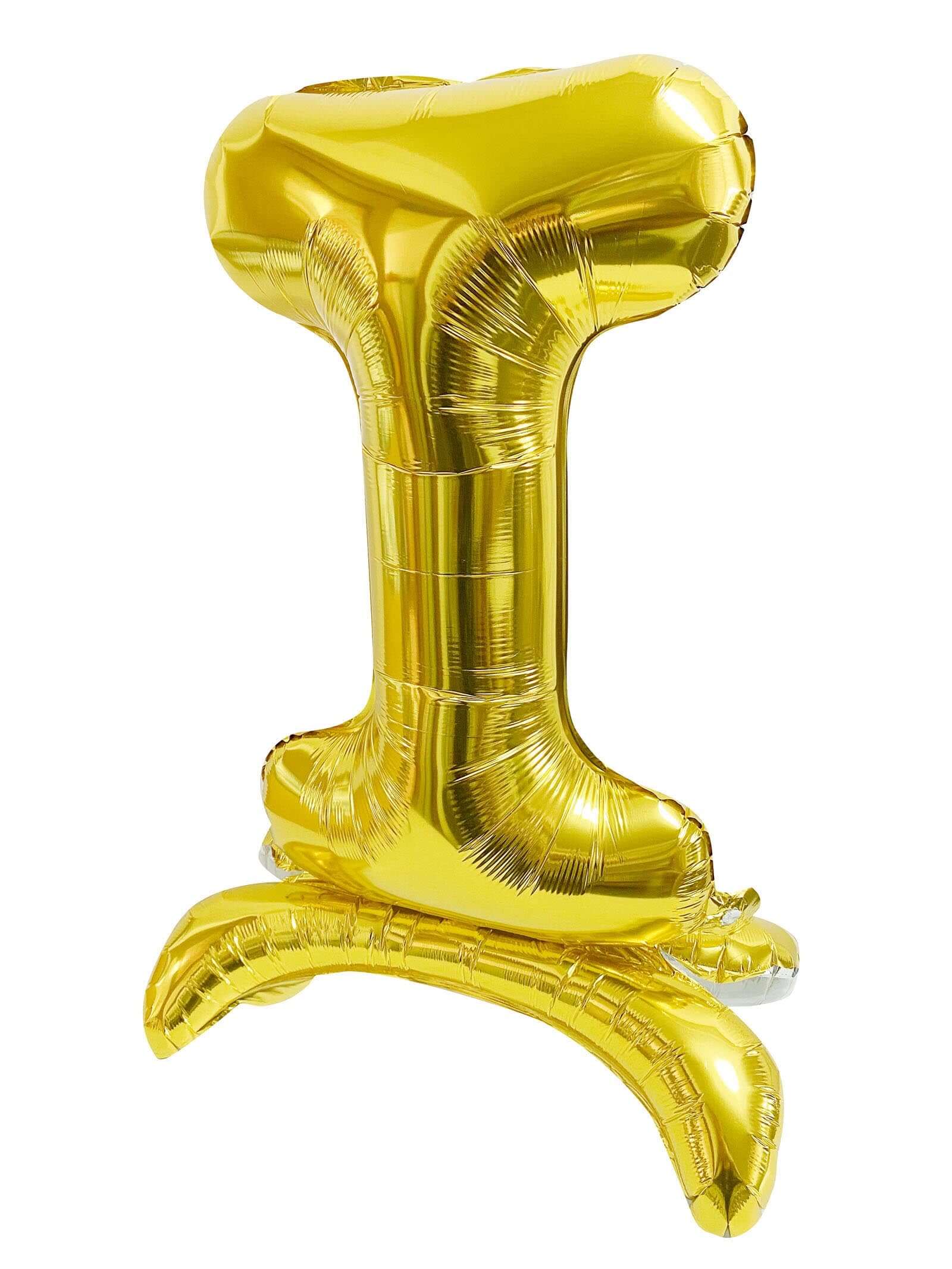 27" Gold Self Standing Helium Air Mylar Foil Letter and Number Balloons