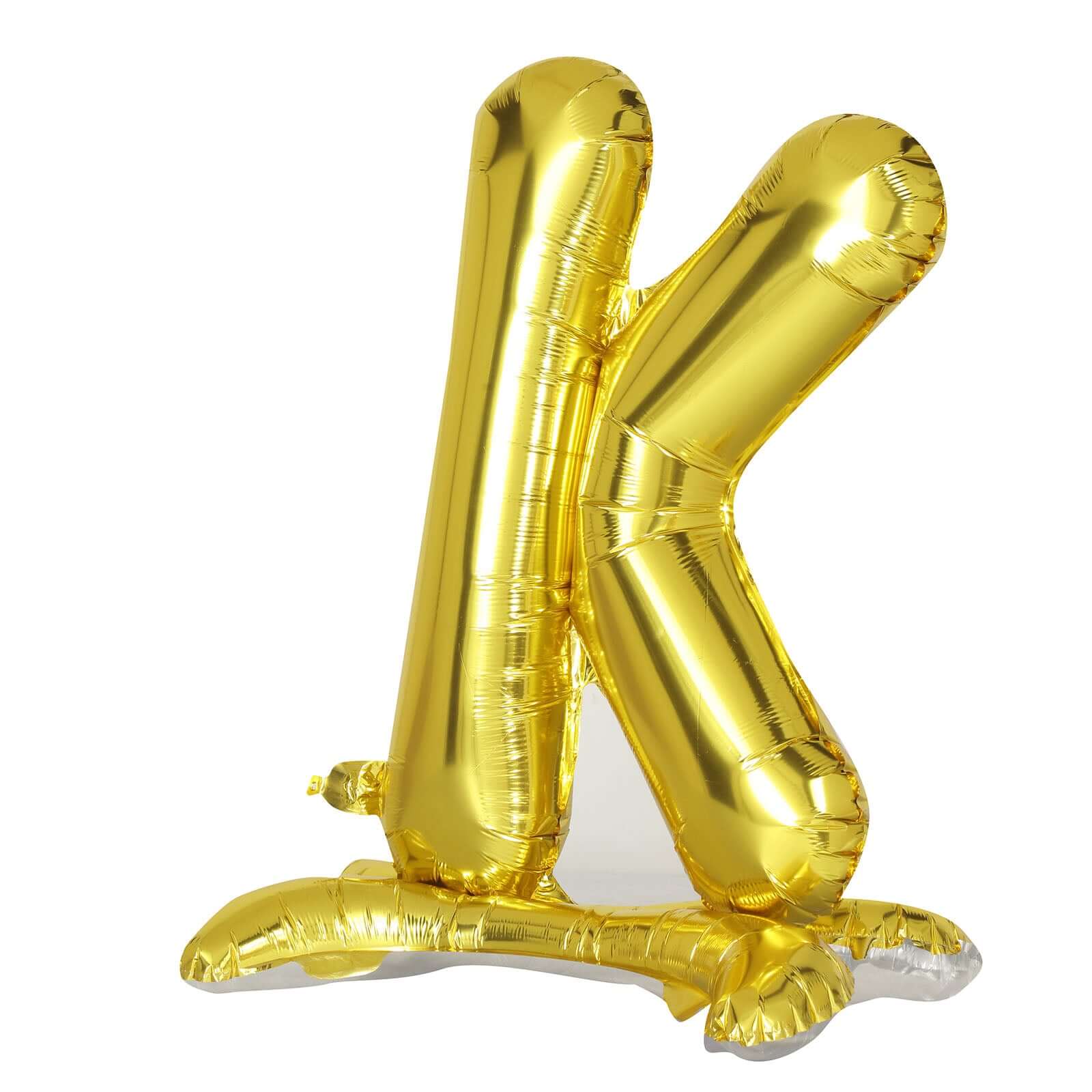 27" Gold Self Standing Helium Air Mylar Foil Letter and Number Balloons