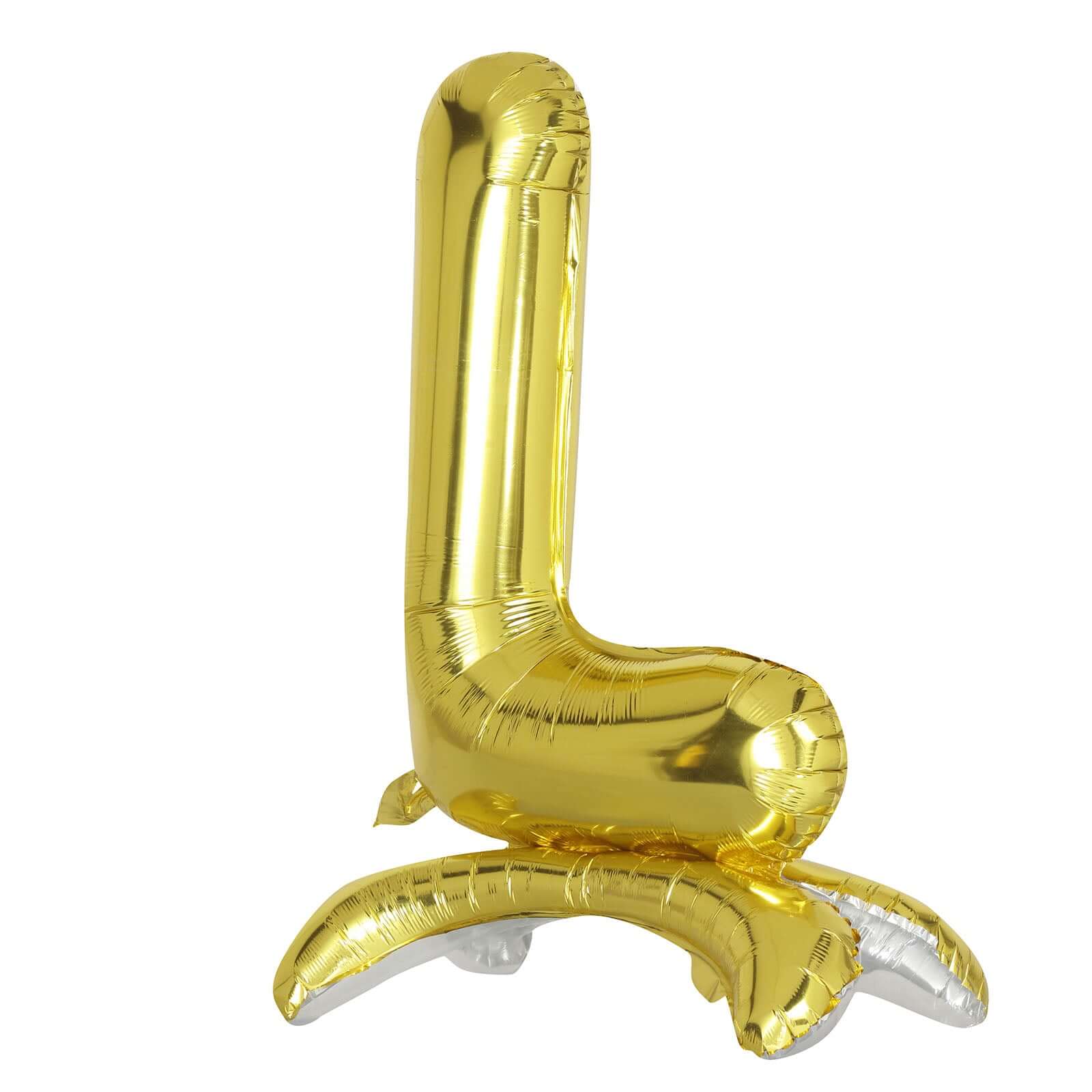 27" Gold Self Standing Helium Air Mylar Foil Letter and Number Balloons
