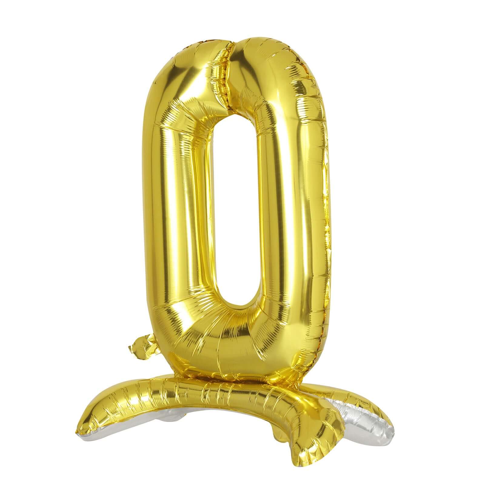 27" Gold Self Standing Helium Air Mylar Foil Letter and Number Balloons