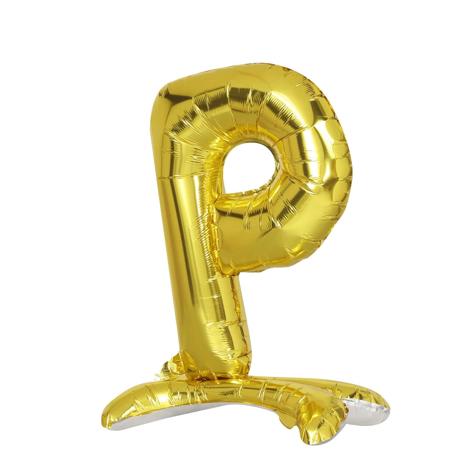 27" Gold Self Standing Helium Air Mylar Foil Letter and Number Balloons