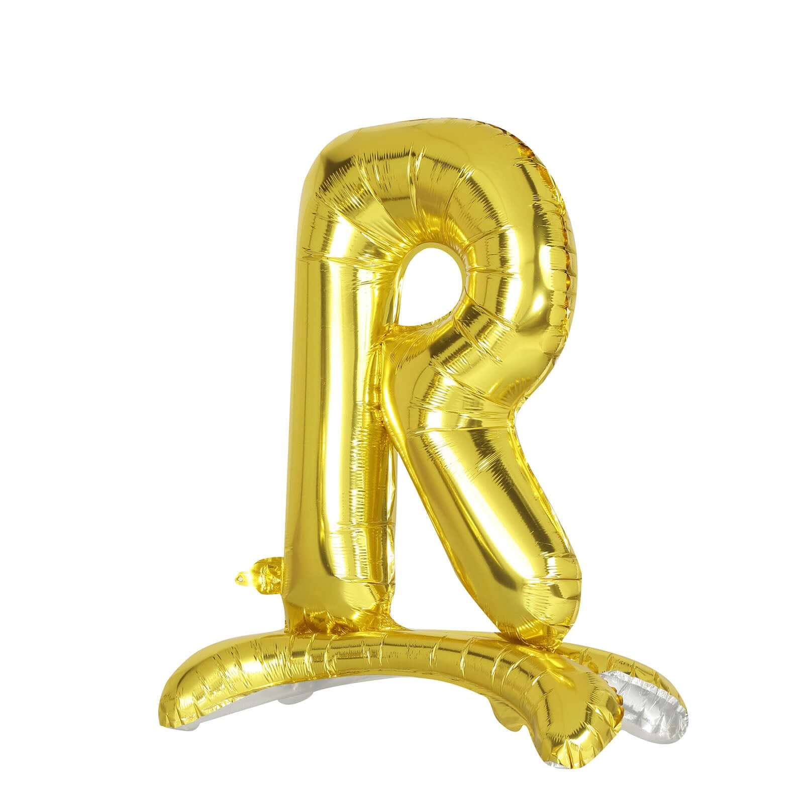 27" Gold Self Standing Helium Air Mylar Foil Letter and Number Balloons