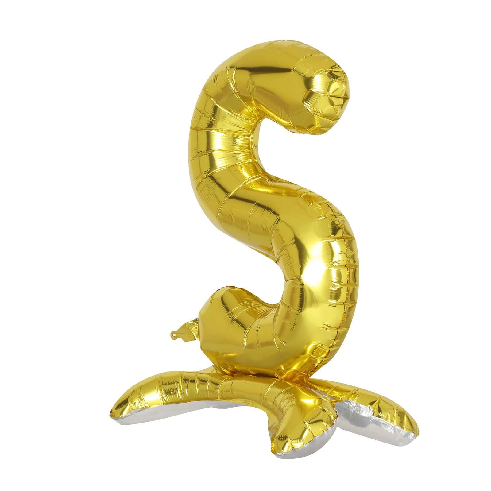 27" Gold Self Standing Helium Air Mylar Foil Letter and Number Balloons