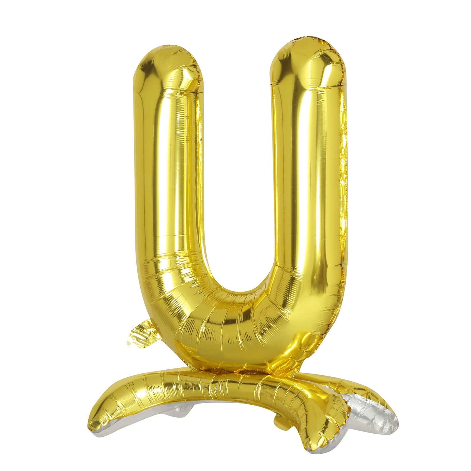 27" Gold Self Standing Helium Air Mylar Foil Letter and Number Balloons