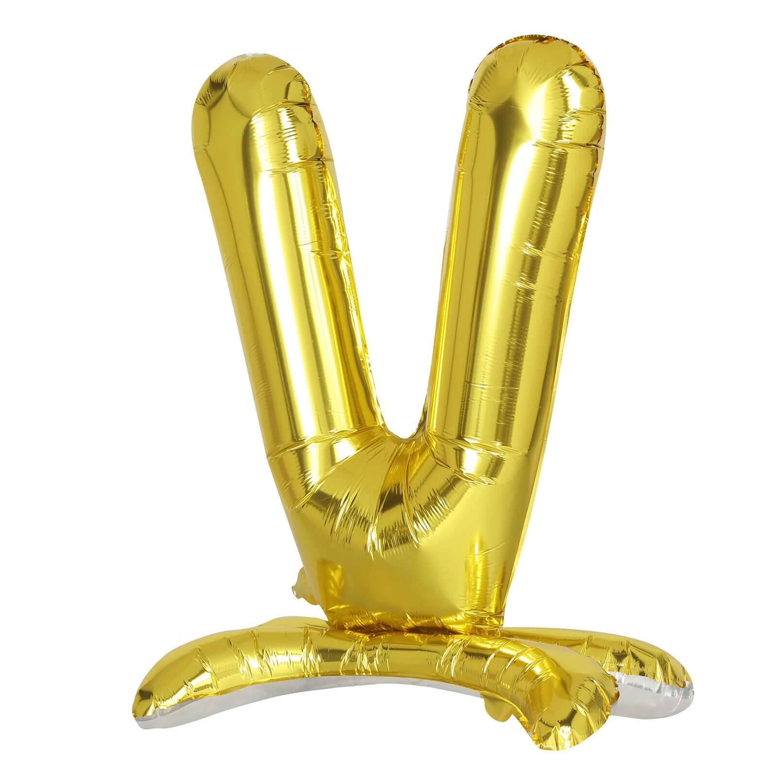 27" Gold Self Standing Helium Air Mylar Foil Letter and Number Balloons