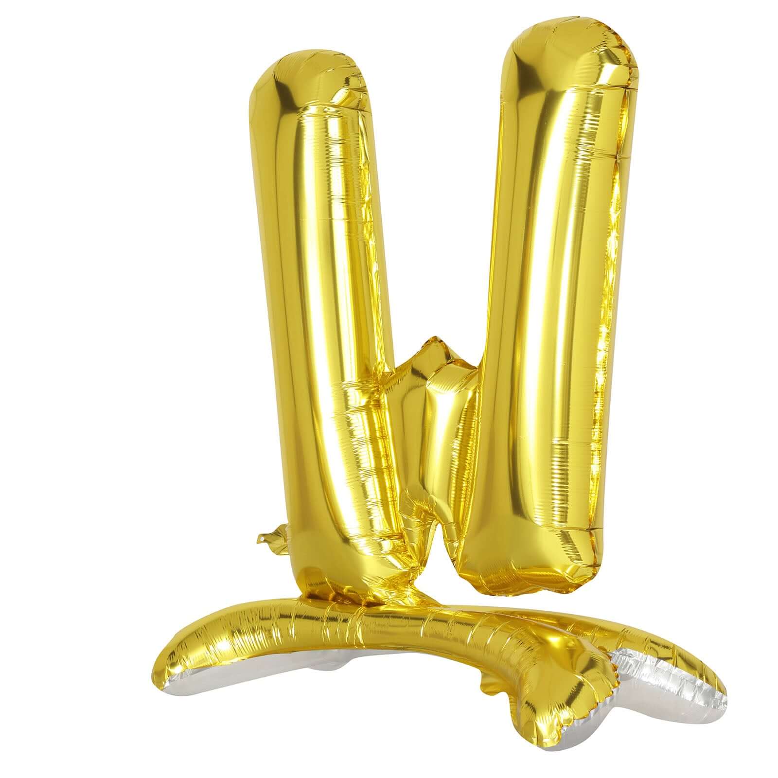 27" Gold Self Standing Helium Air Mylar Foil Letter and Number Balloons