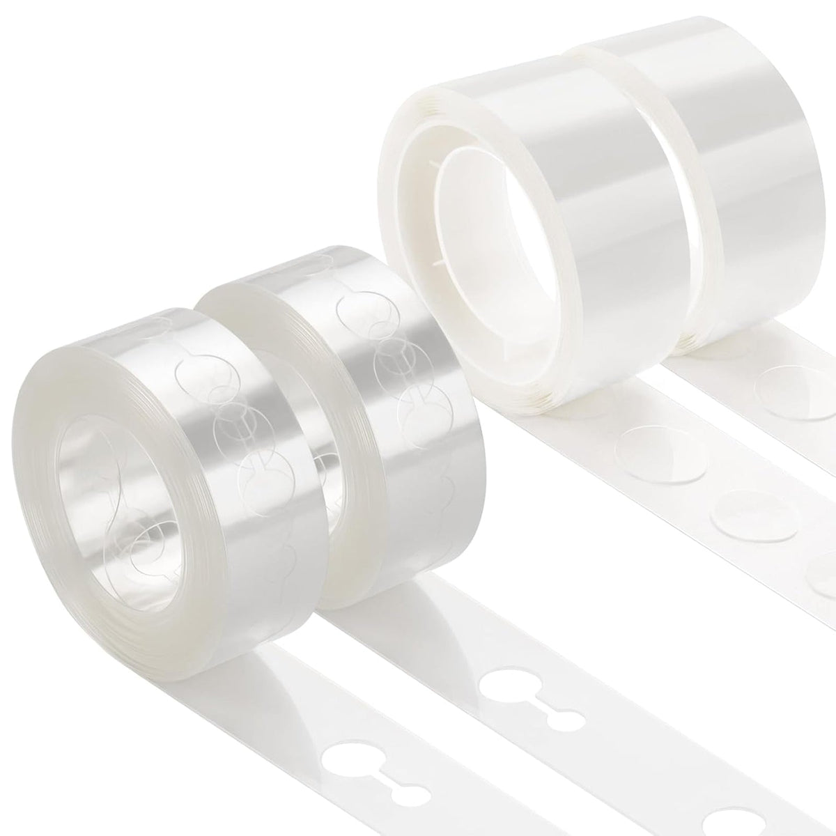 Balloon Arch Kit for Party Decorations – Clear Balloon Tape Strips & Glue Dot Rolls – 10 Rolls Each, 160ft Tape, 1000 Dots