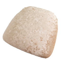 5 Pack Crushed Velvet Seat Pad Covers for Chiavari Chairs – Beige Fitted Dining Chair Cushion Slipcovers, Washable & Reusable